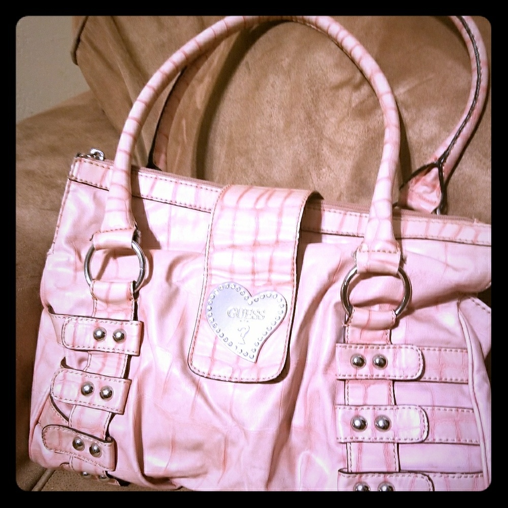Large Baby Pink Guess Purse